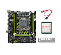 Qutsvosh Placa base X79G + CPU E5 2670 V2 + cable SATA+deflector LGA2011 4XDDR3 ranura RECC M.2 NVME PCI-E X16 USB2.0 SATA3.0 placa base