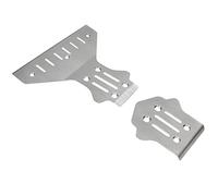 Qutsvosh Protección contra el empotramiento delantero y trasero de acero inoxidable para KM 1/7 RC Car UpgradePartes AccesoriosR