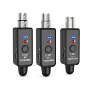 Qutsvosh Receptor transmisor de micrófono inalámbrico A11 de 2.4 GHz, inalámbrico de micrófono XLR, adaptador de micrófono inalámbrico para Audio Mi