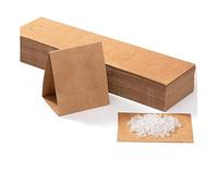 Qutsvosh Tarjeta de ExhibicióN de Aretes Titular de la Tarjeta del Arete Etiquetas de Papel Kraft EspáRragos para los OíDos Tarjeta de CaíDa Larga para Embalaje de JoyeríA DIY