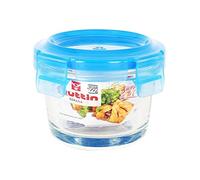 Quttin 105259 Fiambrera Hermética Redonda Cristal, Glass, Azul, Talla única