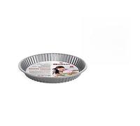 Quttin 49479 - Molde para tartas (25,5 x 3 cm), color plateado