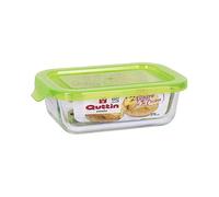 Quttin 52511 Fiambrera Rectangular con Tapa Verde, 20.5 x 15.3 cm