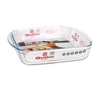 Quttin 63082 Fuente Vidrio Rectangular, Multicolor, 23 x 15 cm/950 CC