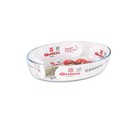 Quttin 63090 Fuente Vidrio Oval, Multicolor, 35 x 24 cm/3.4 l