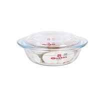 Quttin 63095 Cacerola Vidrio Oval con Tapa, Multicolor, 3.3 cm x 1.1 l