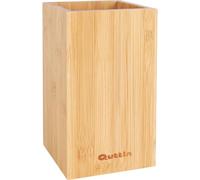 Quttin | Bote para Utensilios de Cocina en Bambú Natural Soporte Organizador de 10,5 x 10,5 x 18 cm | Bote Utensilios Cocina Elegante y Duradero Ideal para Almacenar Cucharas, Espátulas y Más