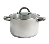 Quttin Caesar Olla con Tapa, Acero Inoxidable, Gris, 23.5x18x12 cm