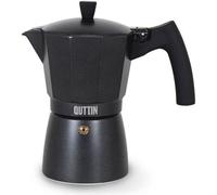 Quttin - Cafetera 6 servicios de inducción Dark Black - Moderna y Portátil - Café en Casa - Filtro de Café - Eléctrica