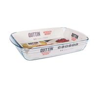 Quttin 63087 Fuente Vidrio Rectangular, Multicolor, 40 x 26.5 cm