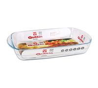 Quttin Fuente Vidrio Rectangular, Multicolor, 32.5 x 20 cm/2.2 l, Borosilicato, 10 cm, 65810