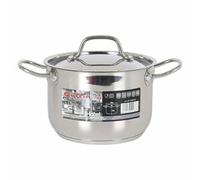 Quttin Hotel - Olla Profesional Induccion, Cocina y Horno, Tamaño Extra Grande, Acero Inoxidable Antiadherente, Tapa Cristal y Asas, Diametro 38 cm 21.5 litros
