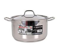 Quttin Hotel - Olla Profesional Induccion, Cocina y Horno, Tamaño Mediano, Acero Inoxidable Antiadherente, Tapa Cristal y Asas, Diametro 26 cm 7.5 litros