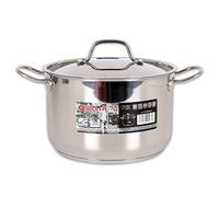 Quttin Hotel - Olla Profesional Induccion, Cocina y Horno, Tamaño Pequeño, Acero Inoxidable Antiadherente, Tapa Cristal y Asas, Diametro 22 cm 5 litros