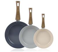 Quttin - Juego 3 Sartenes Tuttifrutti 22,26,30 cm Aluminio Forjado Antiadherente Mango Soft Touch, Apto para Inducción Gas Vitrocerámica Eléctrico y Halógeno, Libre de PFOA