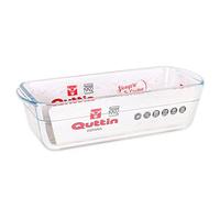 Quttin Molde para Tartas de Vidrio, Borosilicato Cristal, Rectangular, Microondas Horno Congelador y Lavavajillas, 28.2 x 11.6 x 7.7 cm 1.7 litros