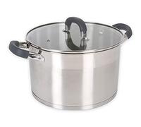 Quttin - Olla Profesional Induccion, Cocina Horno Acero Inoxidable Antiadherente. Olla Mediana Con Tapa. Apta Para Todo Tipo de Cocinas. Inducción, Gas, Vitro. Cacerola 26 cm. Modelo Heleom