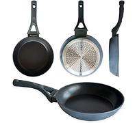 Quttin Ross - Sarten Induccion Pequeña, Aluminio Doble Capa Antiadherente Ceramica con Mango, No se Pega, Duradera, Regalo, Azul, 22 cm