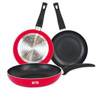 Quttin - Sartén Antiadherente de inducción Infinity con Mango. Para todo tipo de cocinas. Aluminio Forjado Doble Capa. Resistente Duradera Tortilla de patatas. Rojo Sarten Grande 30 cm