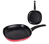 Quttin | Sartén Asadora 28 cm Antiadherente de inducción Aluminio Forjado Doble - Sartén Asadora 28 cm Vitrocerámica, Gas, Eléctrica y Halógena | Sartén 28 Antiadherente