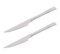 Quttin - Set 2 Cuchillos de Carne 11 cm de Acero Inoxidable de 1,2 mm. Cuchillo un Pieza Monoblock. Pulido brillo espejo. Colección Madrid