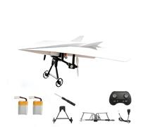 QUUGAR Airplane de papel de control remoto, Rc Paper Airplane Kit | Motor de doble hélice, giroscopio estabilizador, 2.4GHz, kit de montaje STEM para niños y adultos