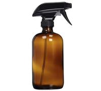 QUUPY Botella de vidrio vacía recargable de 500 ml, botella de spray de agua con bomba de pulverización, contenedor de pulverizador para peluquería, jardinería, aceites de aromaterapia