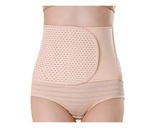 QUUPY Cinturón posparto para mujer, moldeador de cuerpo, faja abdominal posnatal, cintura delgada, transpirable, elástica, soporte posparto, ajustable XL
