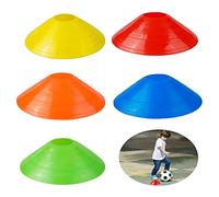 QUUPY Conjuntos de cono de disco de 20 conos de fútbol, juego de entrenamiento de velocidad y agilidad, utilizado para entrenar fútbol, atletas de baloncesto