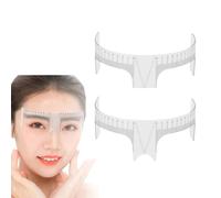 QUUPY - Juego de 2 Reglas para Posicionamiento de Cejas, Reutilizables, para Tatuaje y Nariz, Transparente