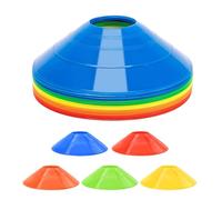 QUUPY Juego de 20 piezas de señales de entrenamiento de fútbol, disco de seguridad para entrenamiento de fútbol, juego de conos de agilidad para deportes al aire libre, marcador espacial