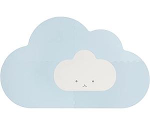 Quut - Alformbra de Juegos Bebe - Forma Nube - Alfombra Puzzle Infantil para bebés de Foam (EVA), Suelo Extra Acolchado para niños, Color Azul y Beige