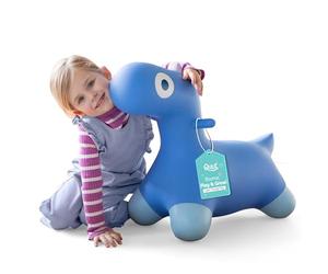Quut - Hoppi Dino Sauteur - Juguete inflable para saltador (interior e interior), diseño de bomba incluida, regalo a partir de 18 meses (azul cósmico)