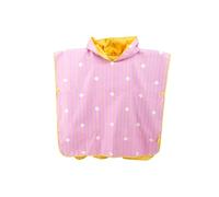 Quut Poncho de playa para niños, color rosa (conchas) - 60 x 60 cm - Microfibra ultra absorbente - Secado rápido - Resistente a la arena - Ligero y compacto - Lavable a máquina a 30 °C