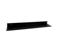 QUVIO Estantes Flotantes para Pared, Estantes Decorativos, Sala de Estar Estudio Baño Cocina, Estantes de Pared de Metal, Tornillos Incluidos, Estantes Flotantes para Pared, 60 cm - Negro