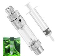 Quvxzy Contador de burbujas de CO2, regulador de dióxido de carbono, regulador de descompresión de CO2 de doble cabeza con manómetro, regulación fina, accesorios para bombas de aire de CO2, ideal para