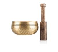 quwewn Juego De Cuencos Tibetanos para Cantar, Cuenco De Sonido De Meditación Hecho A Mano De 3,15 Pulgadas para Yoga Y Oración, Viene con Palo Y Cojín,9.5cm