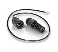 QuWireless QuRJ45 Adaptador de enchufe IP68 RJ45 para exteriores, 38 cm QRJ45-L