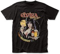 quwomu Elvira Mistress of The Dark Fright Light T-Shirt Black Black
