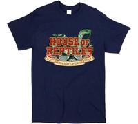 quwomu House of Reptiles T-Shirt - Retro 80s Film Movie Tees