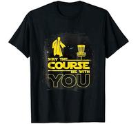 quwomu Short SleeveMay The Course Be with You Disc Funny T-Shirt Top Sweatshirt Mens