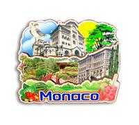 Quwsne Imán de nevera para nevera de Mónaco, recuerdo de viaje de ciudad, regalos turísticos, monumentos clásicos 3D, hechos a mano, decoración del hogar -2434