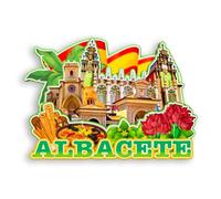 Quwsne Imán para nevera Albacete España, imán para nevera, recuerdos de viaje de ciudad, regalos turísticos, monumentos clásicos 3D, hechos a mano, decoración del hogar, 1495, QS-WC-1495