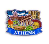 Quwsne Imán para nevera, Atenas, Grecia, imán para nevera, recuerdos de viaje de ciudad, regalos turísticos, monumentos clásicos 3D, hechos a mano, decoración del hogar, 1706