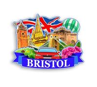 Quwsne Imán para nevera Bristol Reino Unido, imán para nevera, recuerdos de viaje de ciudad, regalos turísticos, monumentos clásicos 3D, hechos a mano, decoración del hogar -1447, QS-WC-1447