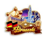 Quwsne Imán para nevera Bruselas, Bélgica, imán para nevera, recuerdos de viaje de ciudad, regalos turísticos, monumentos clásicos 3D, hechos a mano, decoración del hogar, 2004