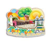 Quwsne Imán para nevera Colonia del Sacramento Uruguay, imán para nevera, recuerdos de viaje de ciudad, regalos turísticos, monumentos clásicos 3D, hechos a mano, decoración del hogar 2107