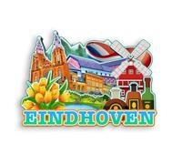 Quwsne Imán para nevera de Eindhoven Holanda, imán para nevera, recuerdos de viaje de ciudad, regalos turísticos, monumentos clásicos 3D, hechos a mano, decoración del hogar, 1980