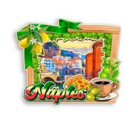 Quwsne Imán para nevera de Nápoles, Italia, imán para nevera, recuerdos de viaje de ciudad, regalos turísticos, monumentos clásicos 3D, hechos a mano, decoración del hogar -1266