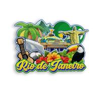 Quwsne Imán para nevera de Río de Janeiro, Brasil, imán para nevera, recuerdos de viaje de ciudad, regalos turísticos, monumentos clásicos 3D, hechos a mano, decoración del hogar, 1898